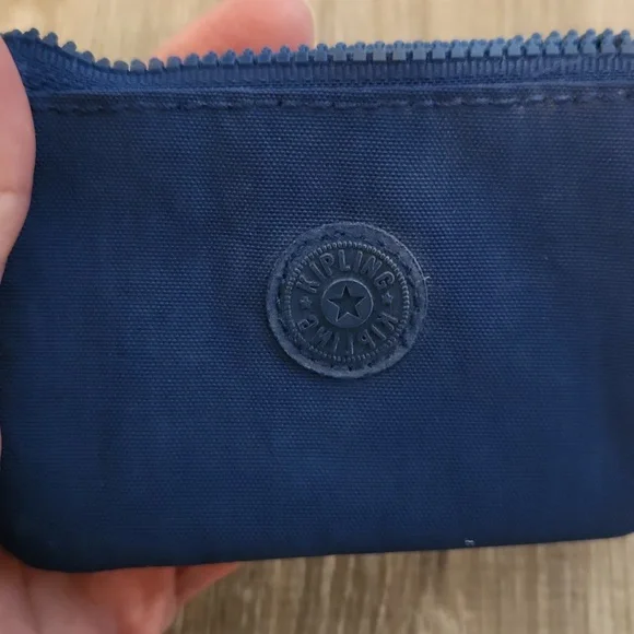 Kipling Floral Navy Blue Coin Purse with Keychain - Picture 5 of 5